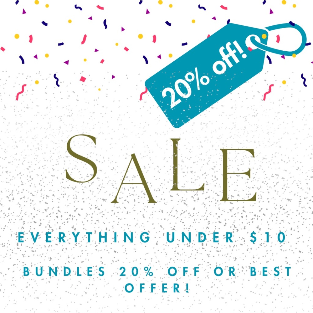 HOLIDAY SALE! Everything under $10!! 20% off Bundles or Best Offer!